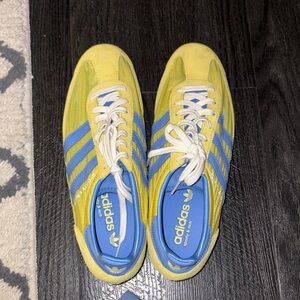 Adidas Bright Yellow and Blue Trainers